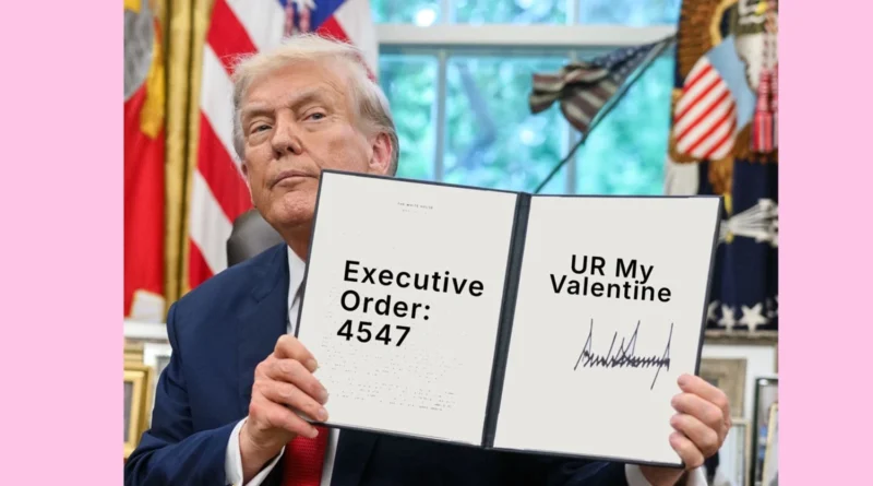 Білий дім показав підбірку валентинок із політичними сюжетами