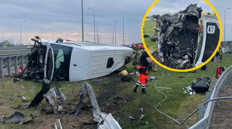 Мікроавтобус з українцями перекинувся на трасі у Польщі